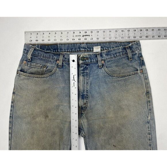 VINTAGE Levi's 550 Relaxed Fit Denim Jeans Men 37 X 30 Blue Tag Size 38 x 30 - Picture 11 of 12